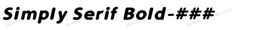 Simply Serif Bold字体转换